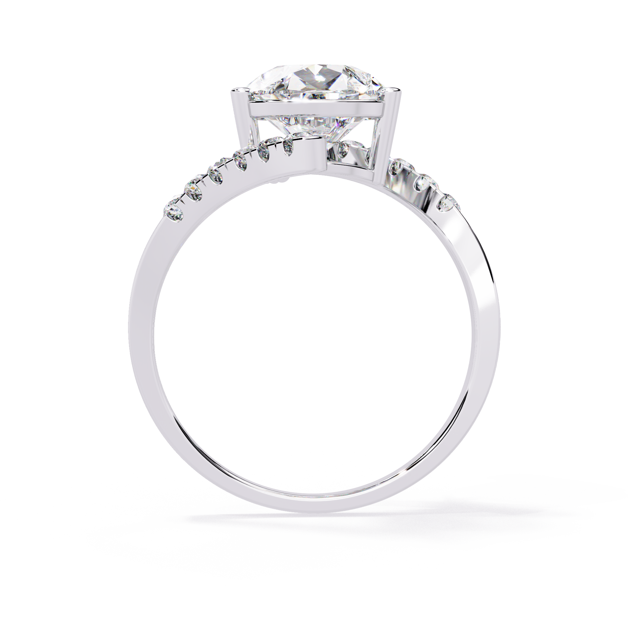2.81 Ct Fancy Lab Diamond Ring in 14k Gold – Solitairekart